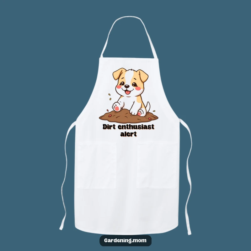 Funny Dog Gardener Apron: Satisfied Paws' Hilarious Post-Work Kitchen Gift