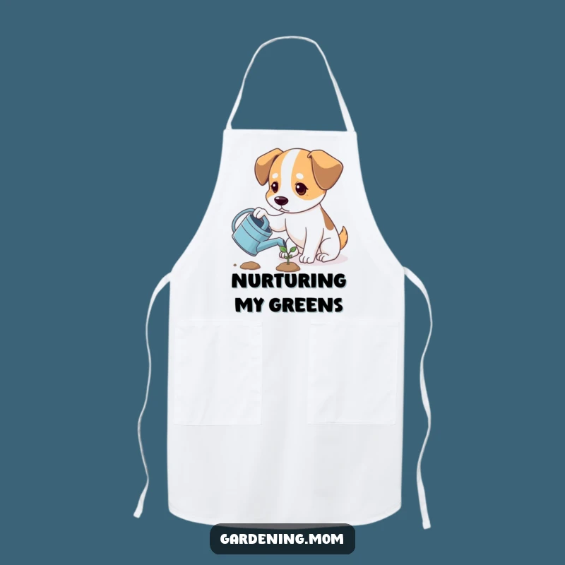 Funny Hopeful Dog Apron: Cook with Joy, The Perfect Funny Gardening Gift