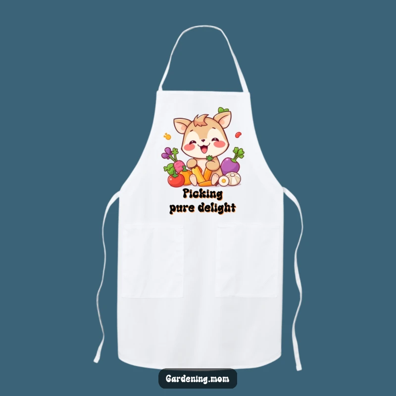 Funny Giggling Gardener Apron: Veggie Picking Kitchen Gift