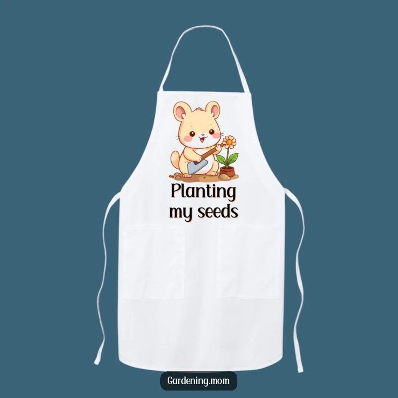 Funny Kawaii Gardening Animal Apron: Happy Cook/Gardener, Hilarious Gift