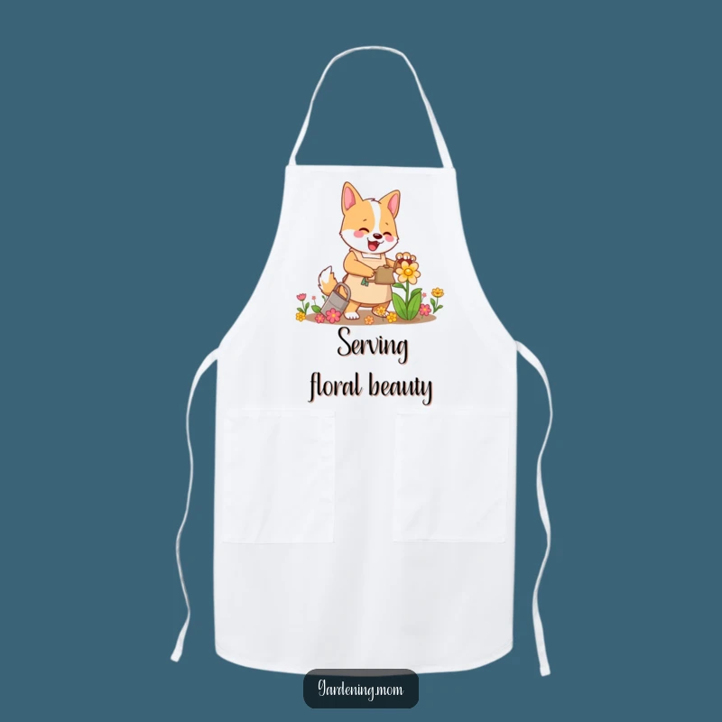 Funny Mama Dog Gardener Apron - Cheerful Flower Watering Kitchen Gift