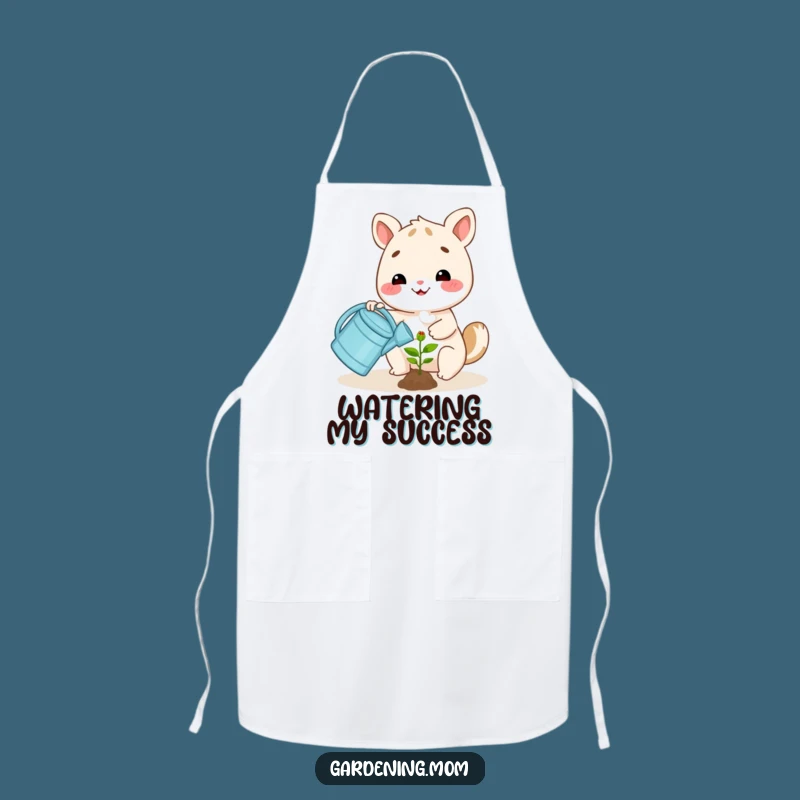 Funny Happy Animal Watering Plant Apron: Cheerful Kitchen Fun for Gardeners