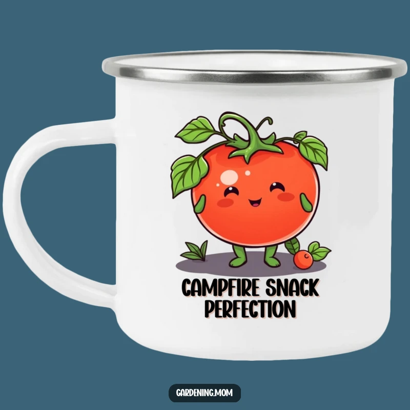 Funny Tomato Camping Mug: Fresh Produce Camp Cup, Outdoor Gift