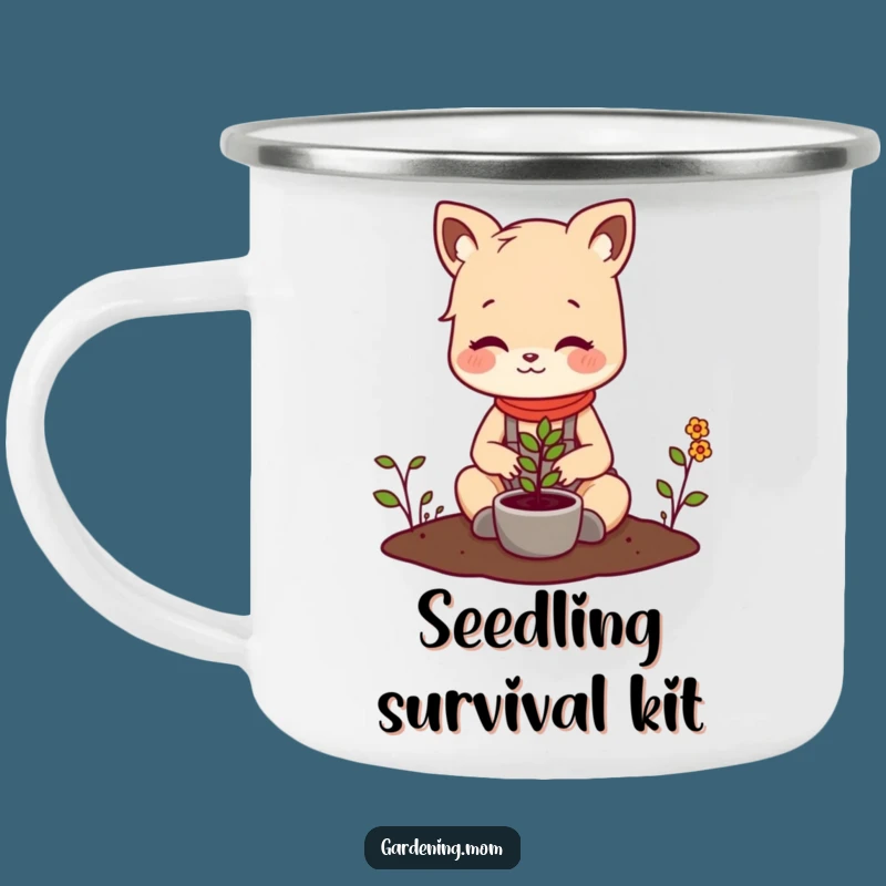 Durable Funny Gardening Mom Animal Camping Mug Planting Seedling - Adventure Fuel with a Laugh