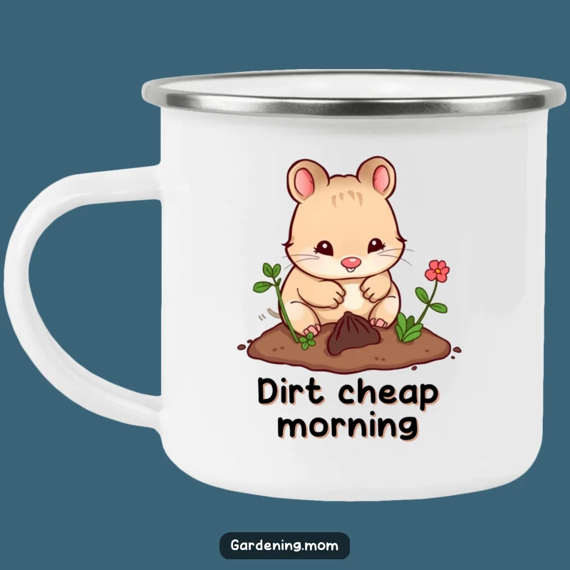 Funny Kawaii Digging Camping Mug: Rugged & Hilarious Outdoor Companion