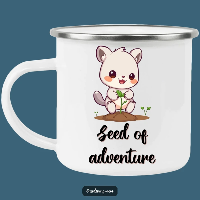 Funny Planting Animal Camping Mug: Seed Camp Cup, Outdoor Gift