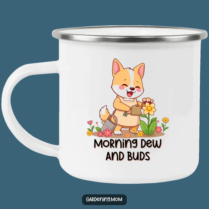 Funny Mama Dog Gardener Mug - Cheerful Flower Watering Camp Gift