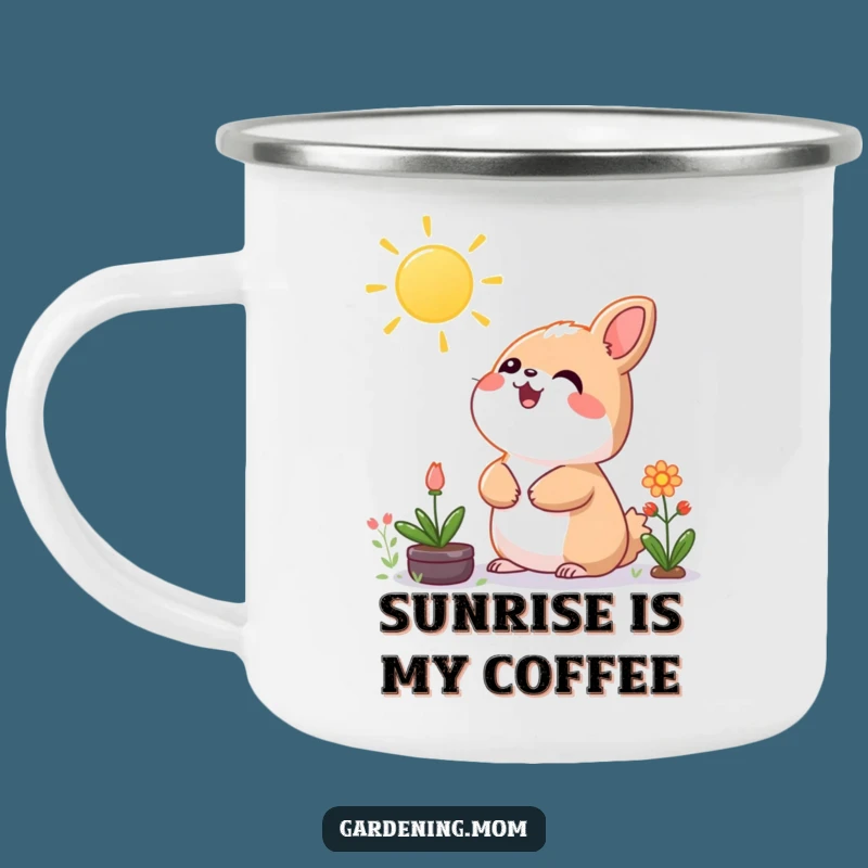 Funny Kawaii Sun Camping Mug: Rugged & Hilarious Outdoor Companion
