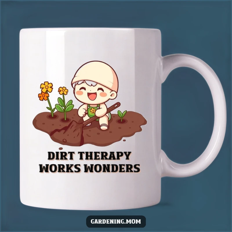 Funny Joyful Gardener Mug - Happy Digging, Rich Soil Delight Gift