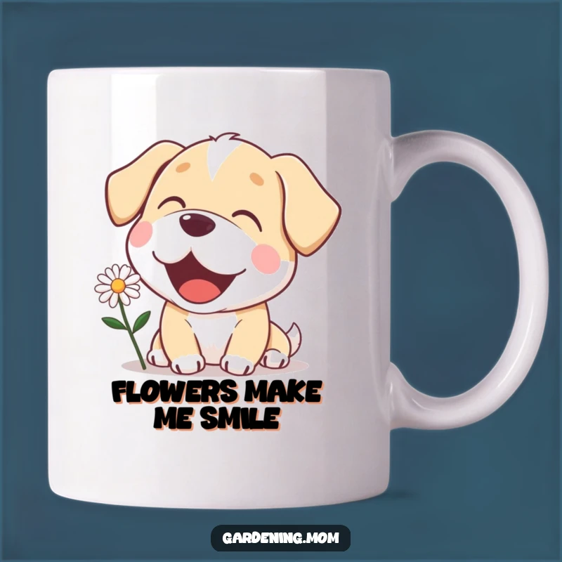 Funny Mama Dog Daisy Mug - Delighted Pup Flower Humor Gift