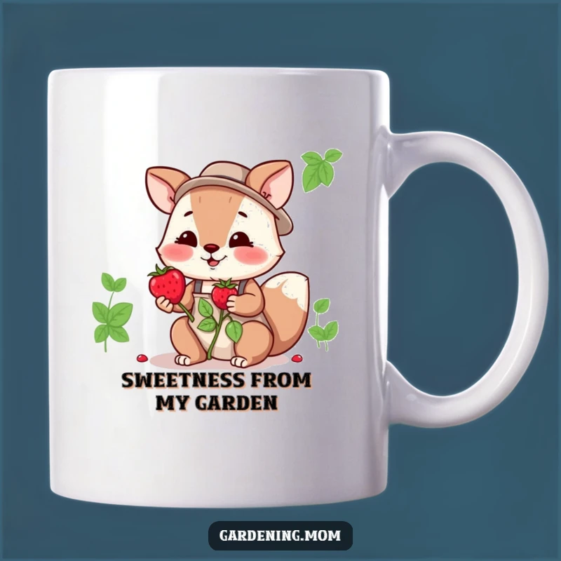 Funny Gardening Mom Animal Mug: Fresh Berry Treat, Perfect Funny Gift for Kind Gardeners