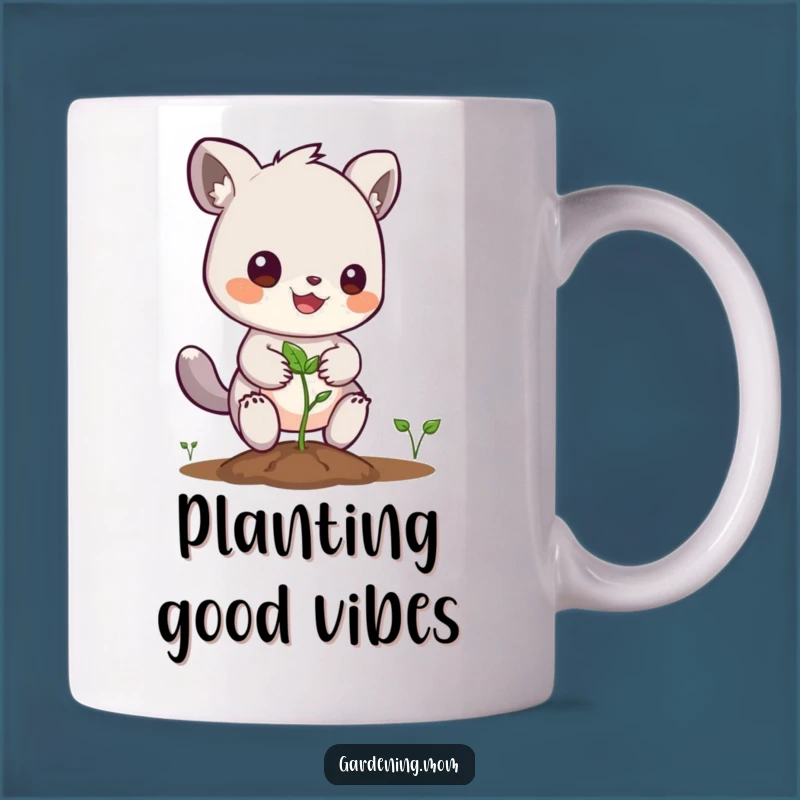 Funny Planting Animal Mug: Enthusiastic Gardener, Perfect Gift for Growth