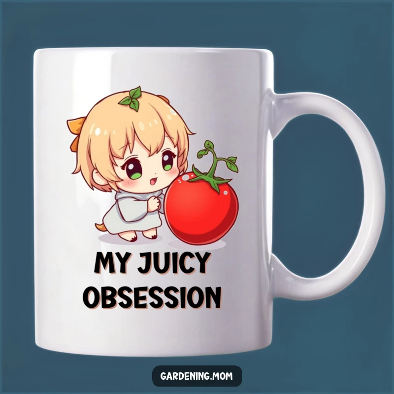 Funny Tomato Lover Mug: Delighted Character's Perfect Gift for Veggie Enthusiasts