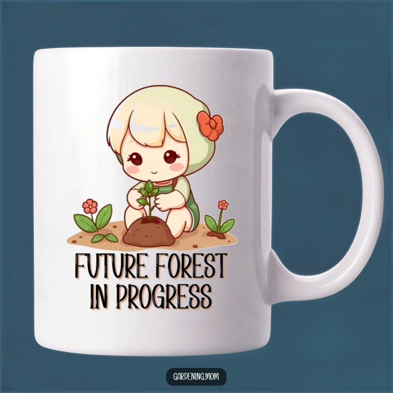 Funny Cute Gardening Character Planting Seed Mug - Perfect Gentle Touch Gift