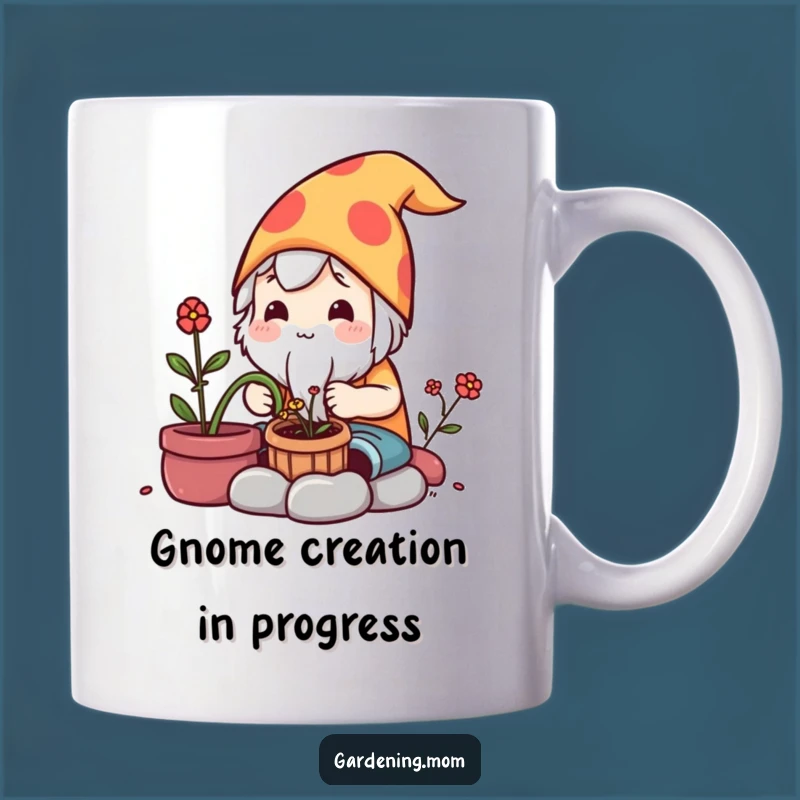 Funny Kawaii Gardener Mug: Gnome Maker Character Perfect Gift