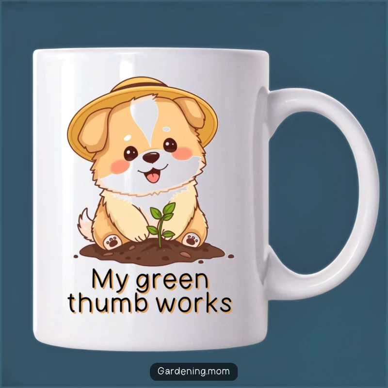 Funny Mama Dog Gardener Mug - Cute Planting Dog Gift for Gardeners