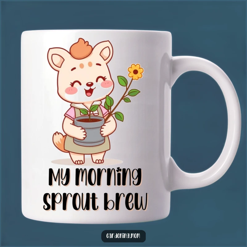 Funny Gardening Mom Mug: Cheerful Character Nurturing Nature - Perfect Funny Gift