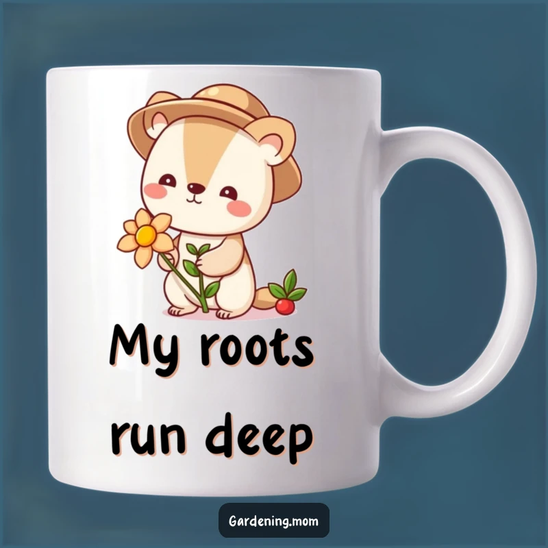 Funny Gardener Animal Mug: Cute Blooming Flower Gift for Plant Lovers