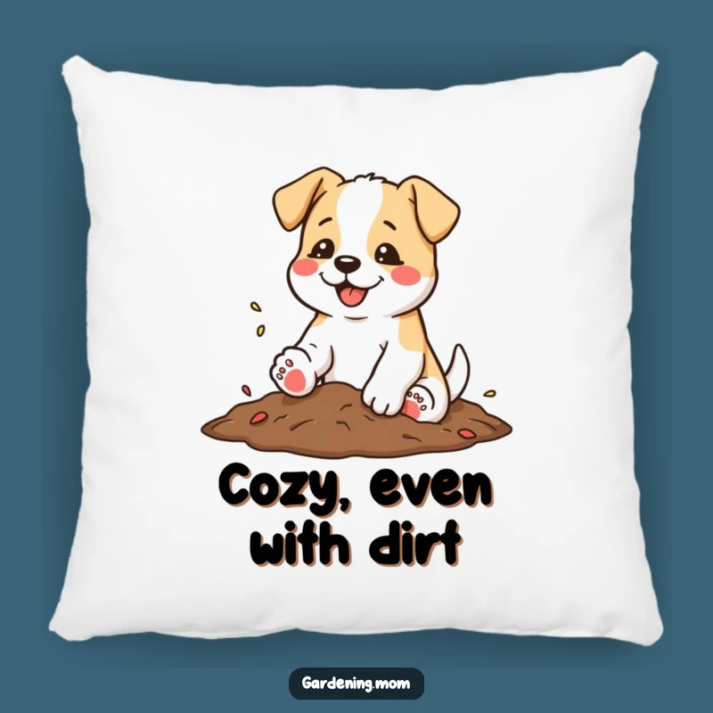 Funny Dog Gardener Pillow: Cozy Paws' Hilarious Post-Work Comfort Gift