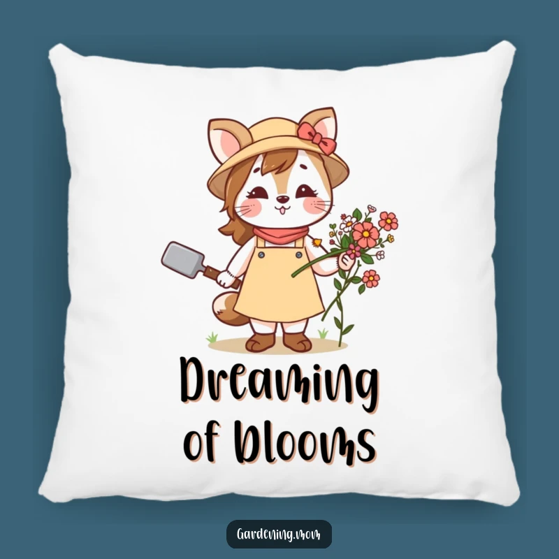 Soft Funny Gardening Mom Animal Pillow Trowel Flowers - Cozy Comfort for Flower Lovers