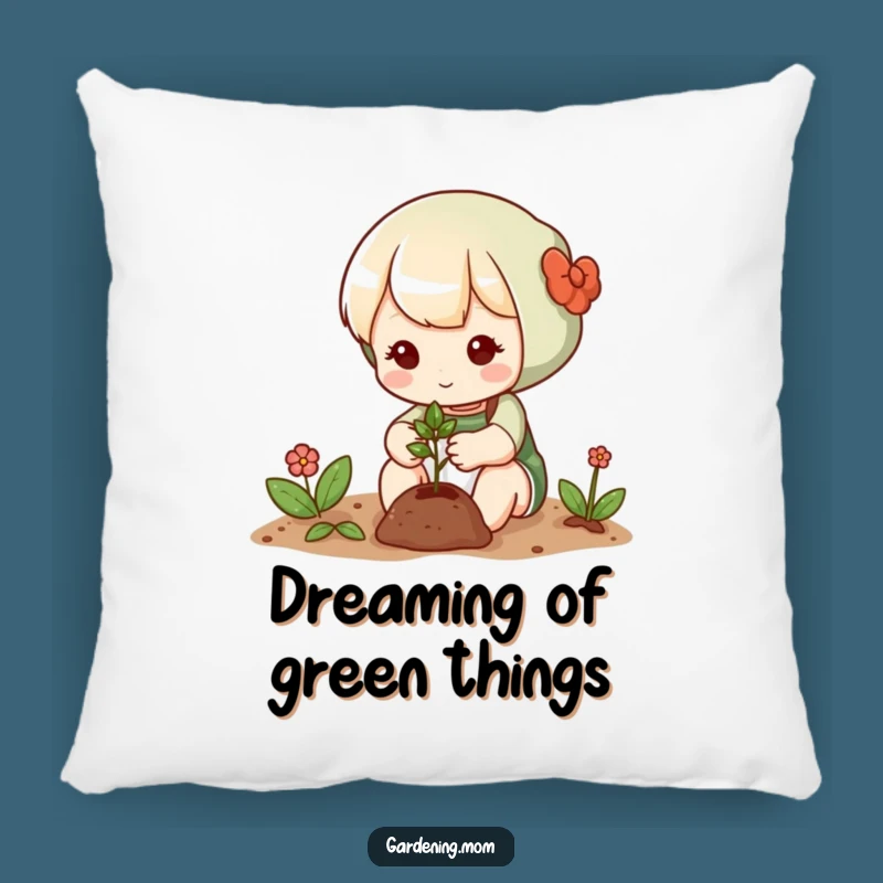 Funny Cute Gardening Character Pillow - Cozy Gentle Seed Planting Decor