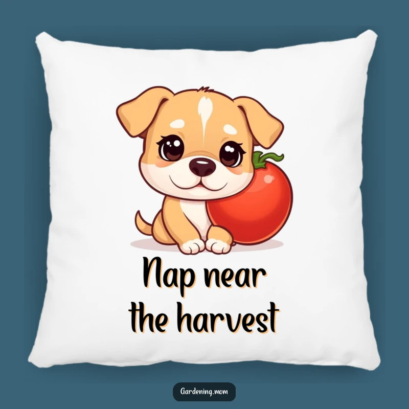 Funny Mama Dog Tomato Pillow - Cozy Curious Pup Accent Gift
