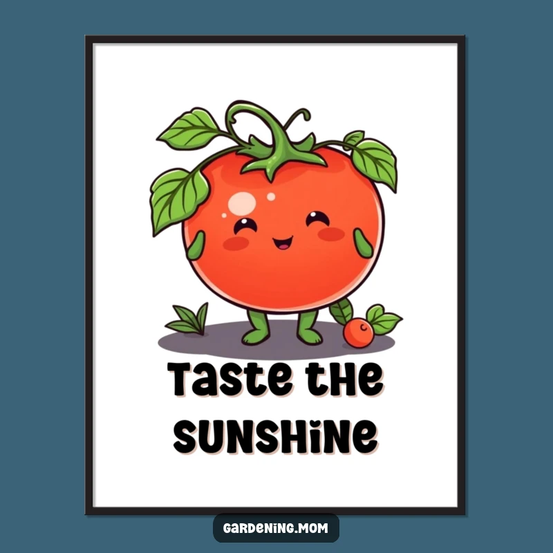 Funny Tomato Digital Art: Fresh Produce Print, Instant Gift