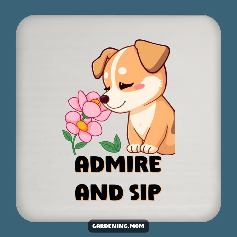 Funny Floral Dog Coasters: Protect with Delight, The Perfect Funny Gift