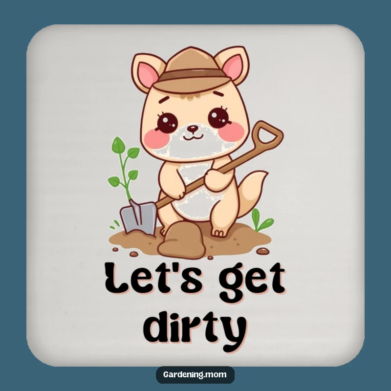 Funny Digging Animal Coaster: Shovel Drink Protector, Unique Gift
