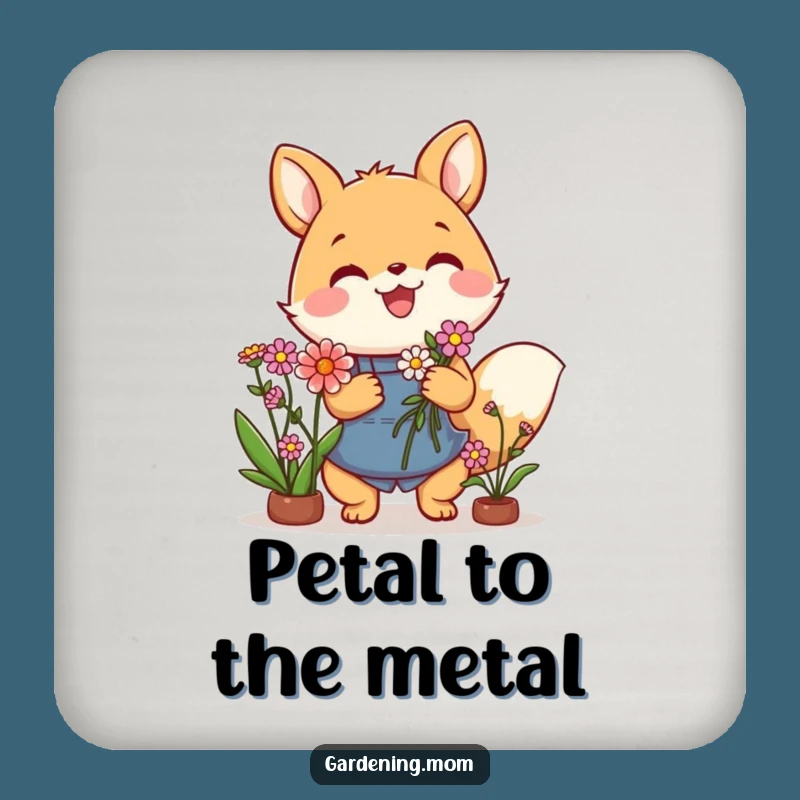 Funny Gardening Animal Coaster: Flower Bouquet Drink Protector, Unique Gift