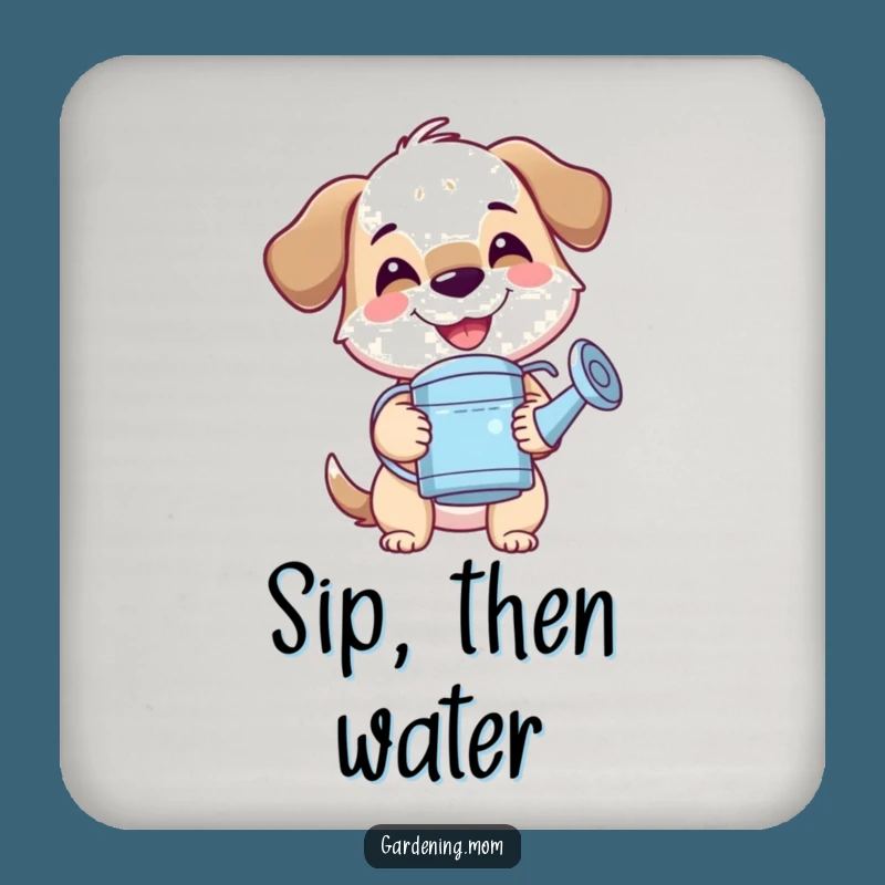 Funny Mama Dog Coaster - Cheerful Garden Protection Gift