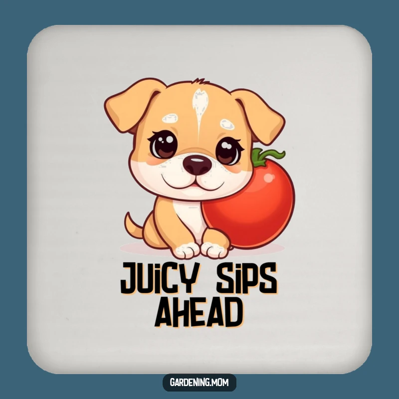 Funny Mama Dog Tomato Coaster - Curious Garden Protection Gift