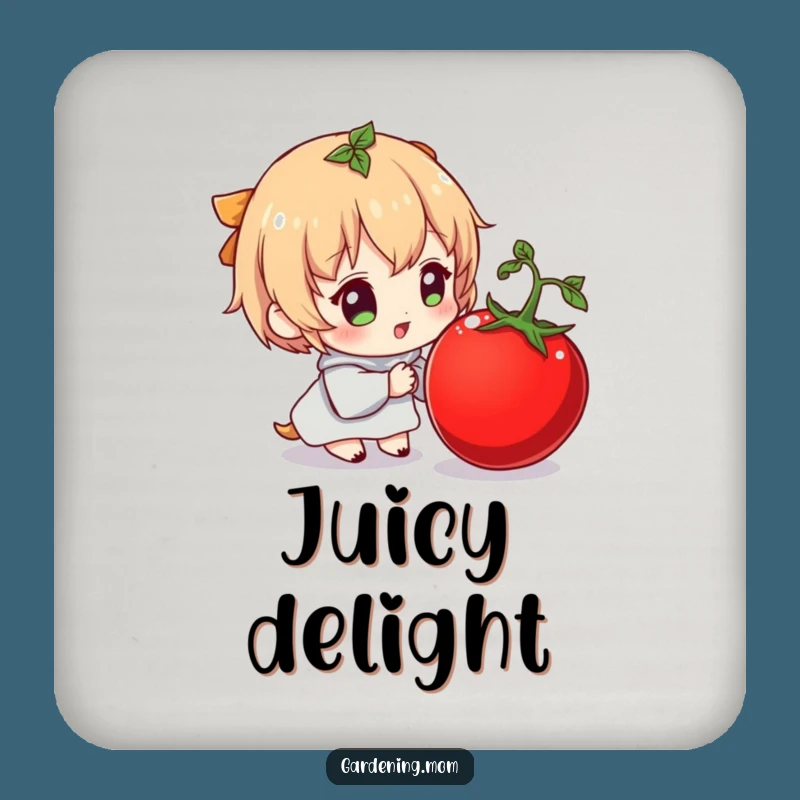 Funny Tomato Drink Coaster: Character's Protected Surface for a Humorous Table Gift