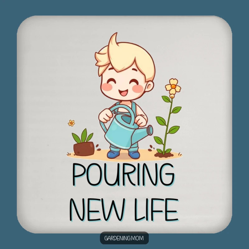 Funny Gardening Coaster - Sip with Green Thumb Flair!