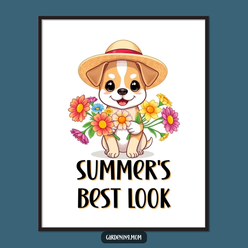 Funny Summer Dog Poster: Brighten Your Walls, A Wonderful Funny Gift