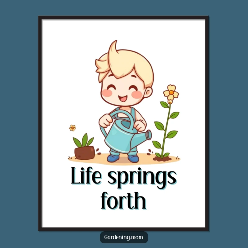 Funny Gardening Poster - Bring Nature's Joy Indoors!