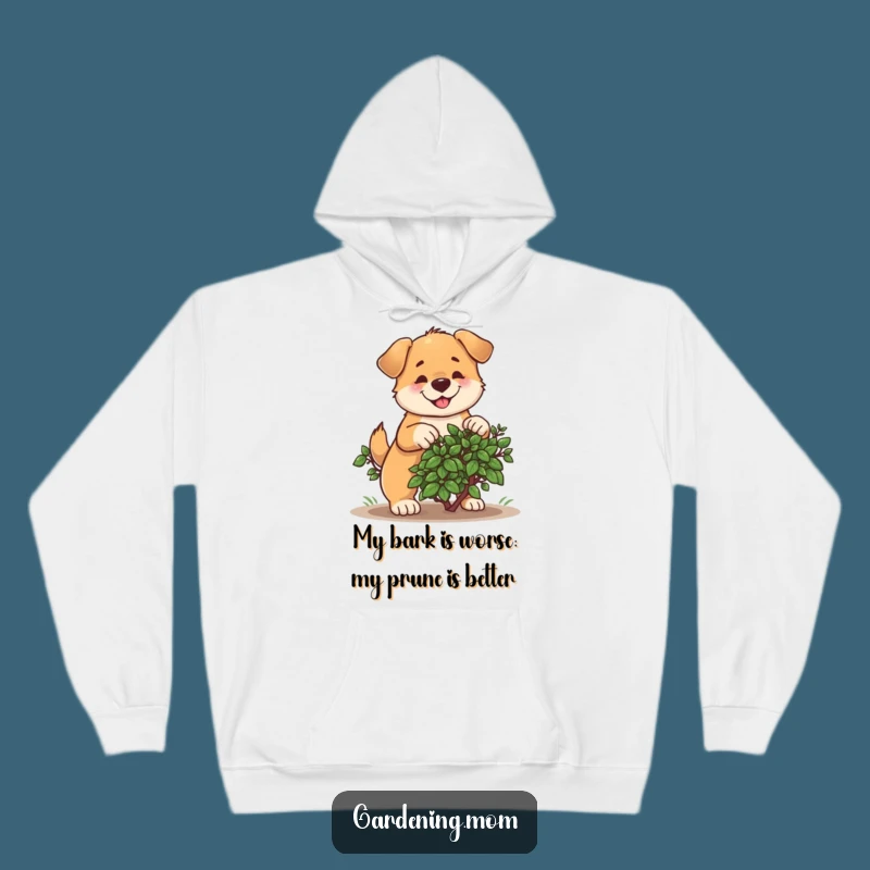Funny Dog Pruning Bush Hoodie: Cozy Gardener's Hilarious Pet Warm Gift