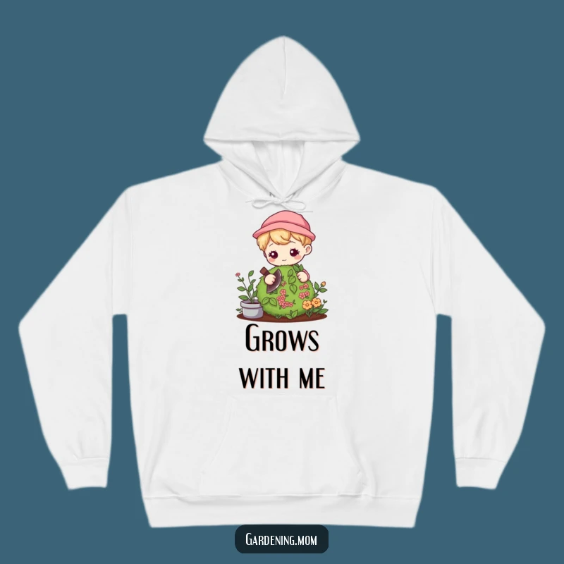 Funny Kawaii Gardener Hoodie: Gentle Pruning Focus - Cozy Garden Comfort