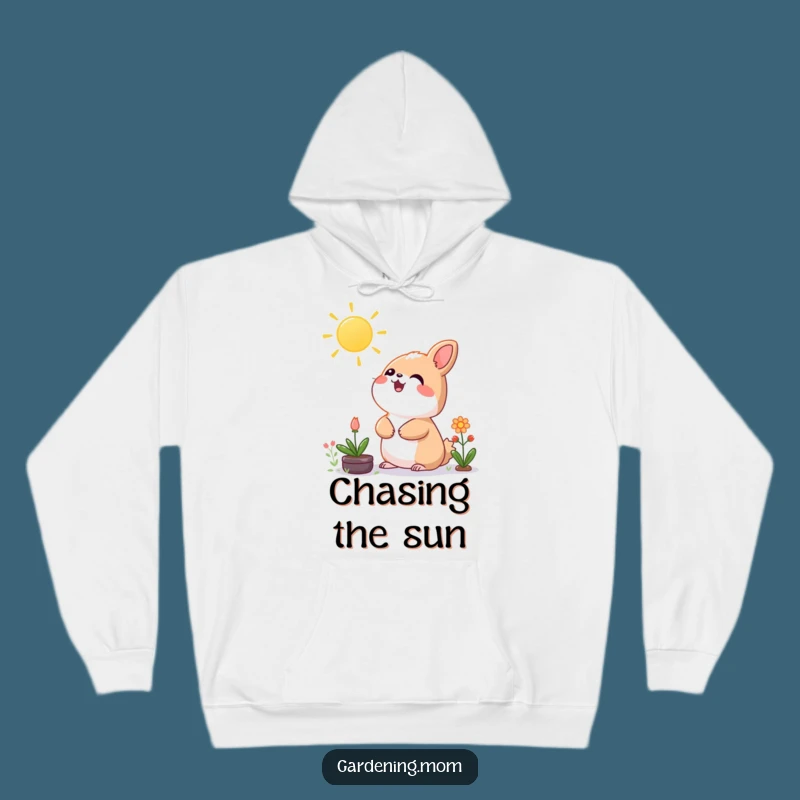 Funny Kawaii Sun Hoodie: Cozy Comfort with a Joyful Gardening Animal