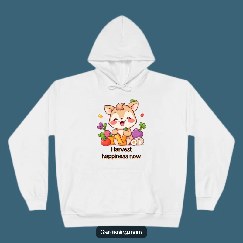 Cozy Funny Giggling Gardener Hoodie: Veggie Picking Gift