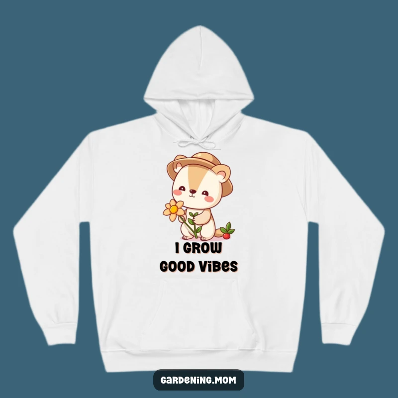 Cozy Funny Gardener Animal Hoodie: Warm Blooming Flower Sweatshirt Gift