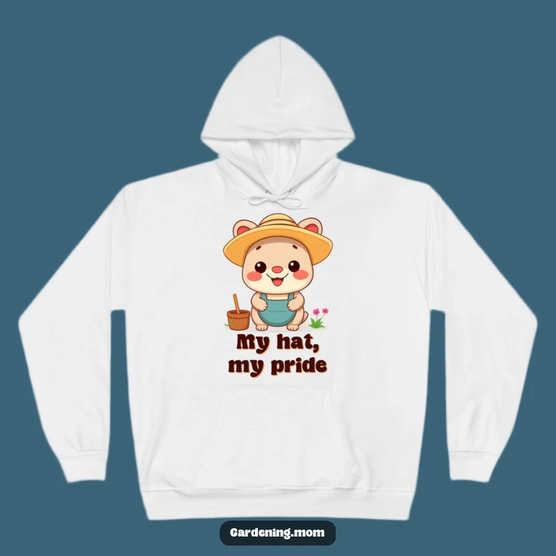 Funny Kawaii Gardening Animal Hoodie: Cozy Proud Gardener, Warm Gift Idea