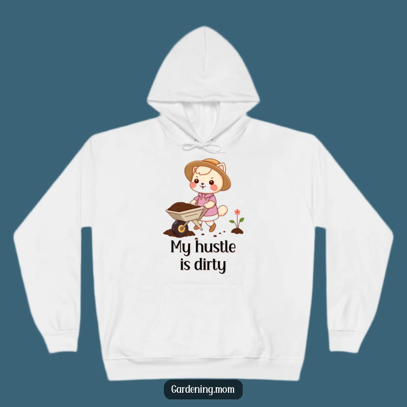 Cozy Funny Gardening Mom Animal Hoodie: Wheelbarrow Soil Load, Ultimate Funny Gift