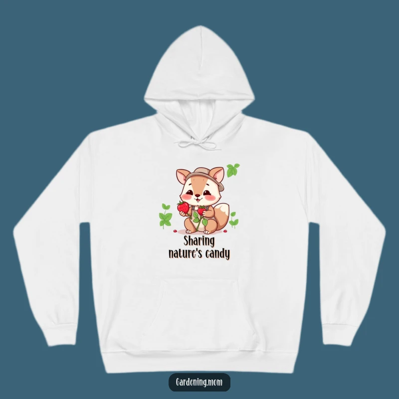 Cozy Funny Gardening Mom Animal Hoodie: Fresh Berry Offering, Ultimate Funny Gift