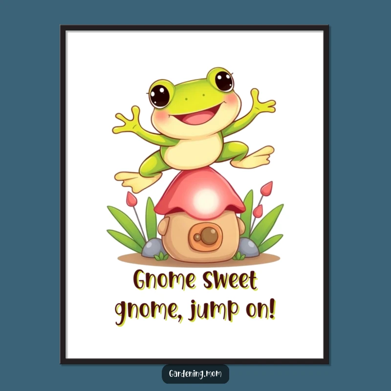 Free Printable Frog Wall Art: Playful Leap Downloadable Poster for Whimsical Decor
