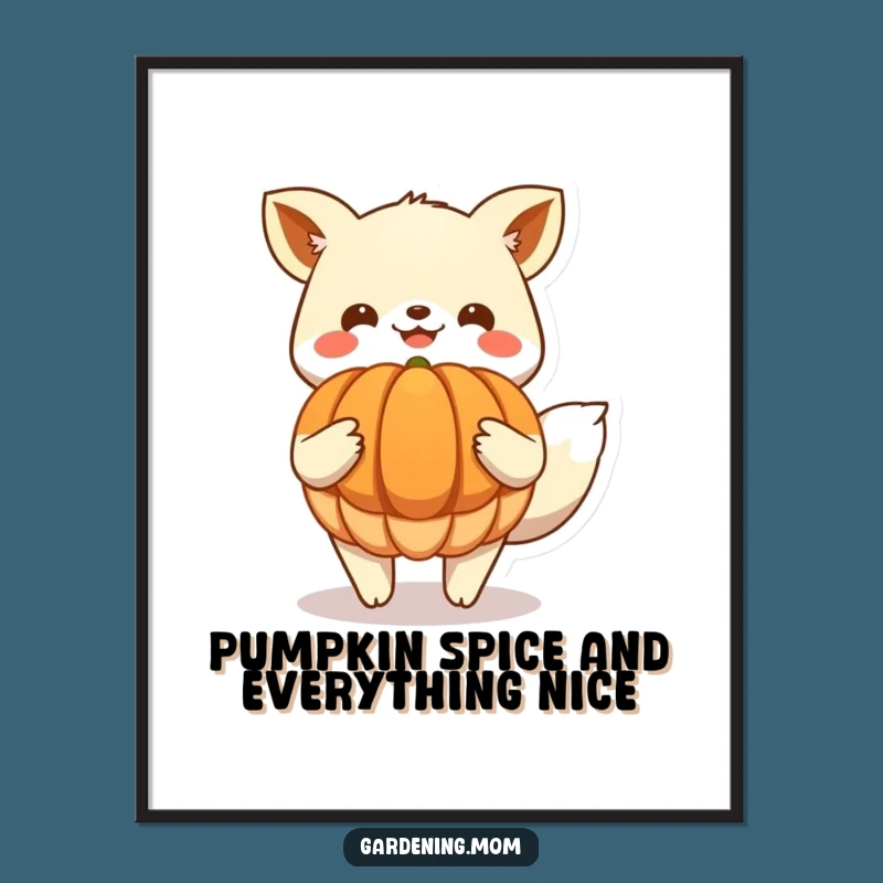 Free Printable Wall Art: Hilarious Harvest Animal Pumpkin - Funny Downloadable Decor