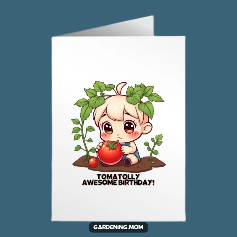 Free Printable Birthday Card: Curious Gardener Loves Big Tomato, Funny DIY Celebration