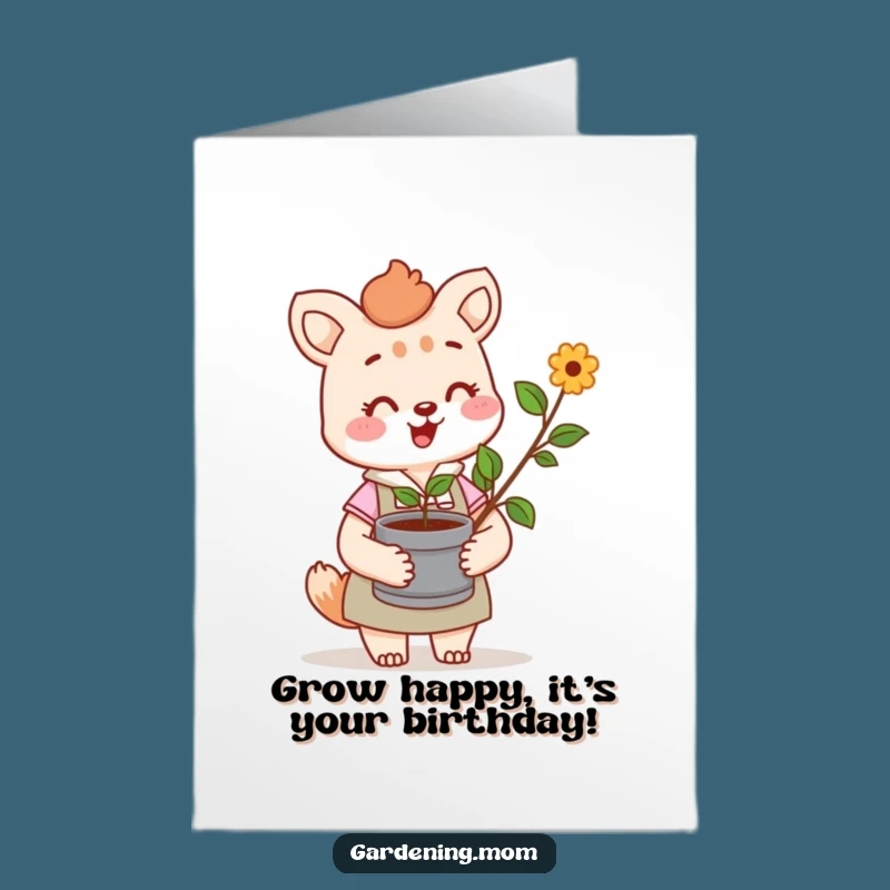 Free Printable Birthday Card: Gardening Mom Sprout Funny Downloadable Gift