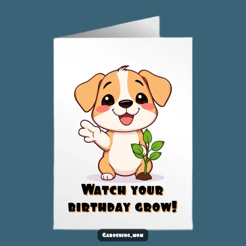 Free Printable Birthday Card: Proud Dog, New Growth, funny gift