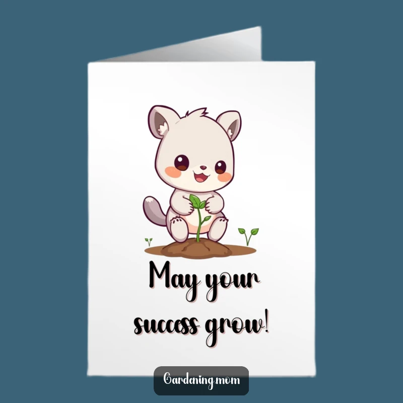 Free Printable Congrats Card: Planting Animal, Humorous Downloadable Gift